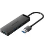 Vention Hub USB 3.0 5 en 1 con 4 puertos USB y 1 puerto USB-C PD, Negro